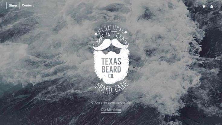 Cool Web Design on the Internet, Texas Beard Co