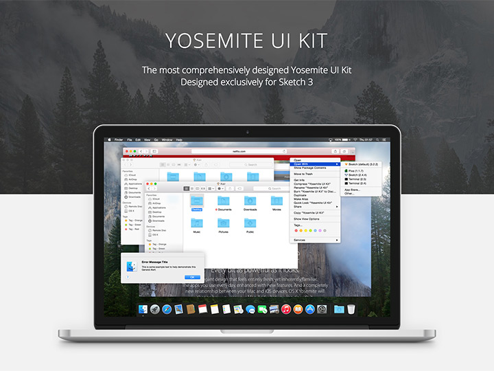 Yosemite UI kit – Sketch
