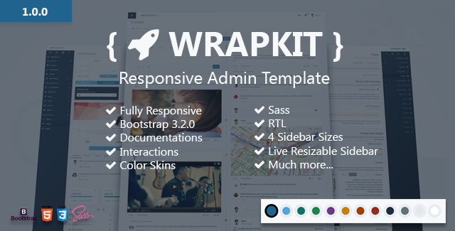 Wrapkit - Responsive Admin Template