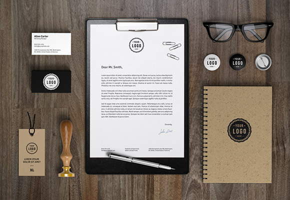 Branding Identity mockup template PSD