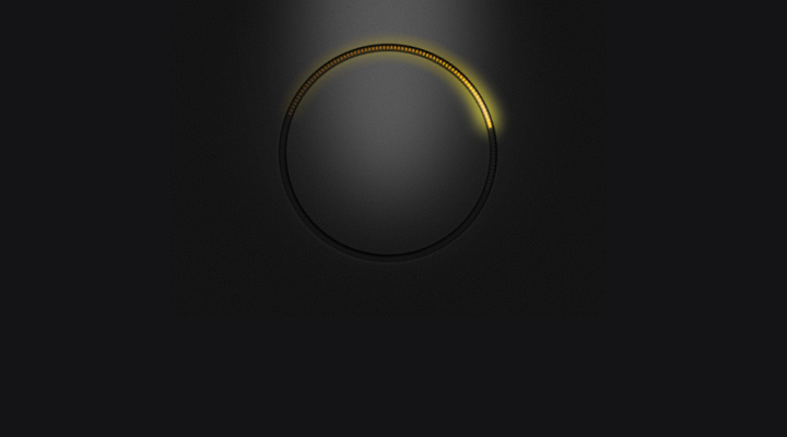 glowing knob rotation animation interface