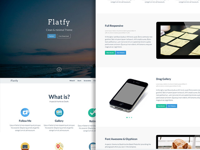 Flatfy – Flat minimal HTML template