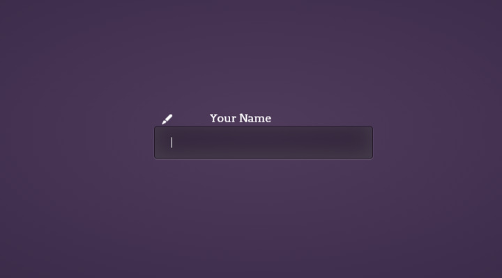 text field input animation css3