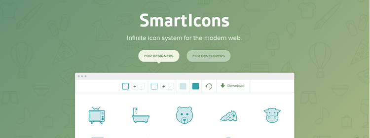 SmartIcons, infinite icon system for the modern web