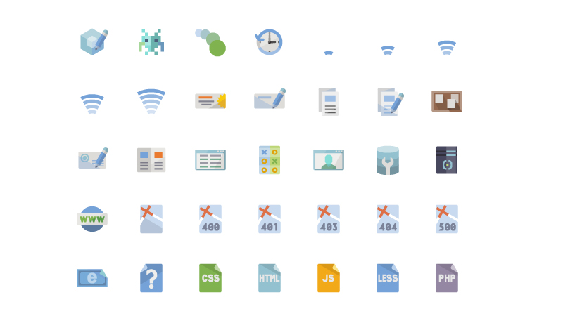 Flat Web Design Icons