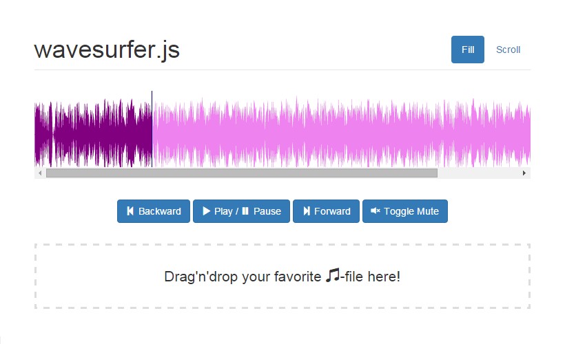 Wavesurfer.js: Interactive Waveform with Web Audio and Canvas