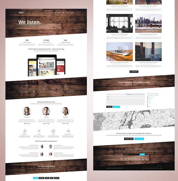 Timber – Free One Page Bootstrap Template