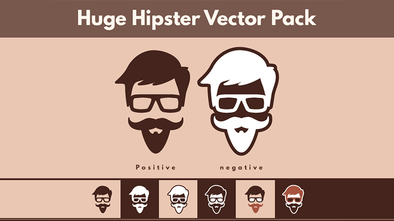 Huge Pack of 100 Hipster Vectors