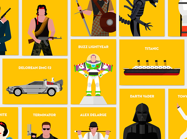 Iconic movie characters – PSD