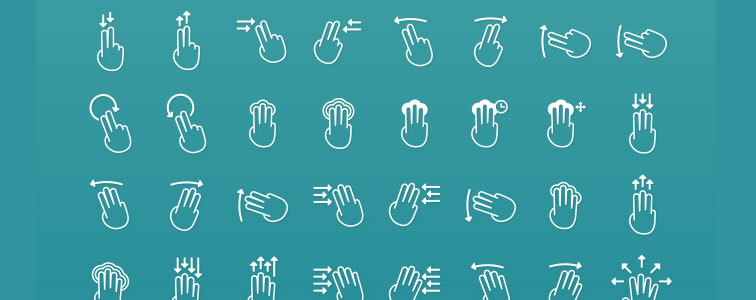 Touch Gestures Icons