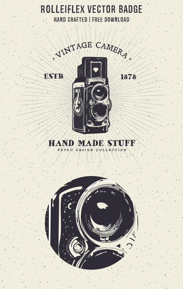 Free Vintage Rolleiflex Badge