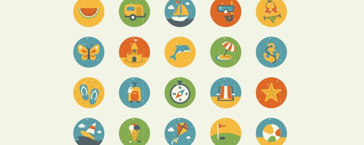 Summer And Essentials Icon Set 50 Icons EPS AI PNG