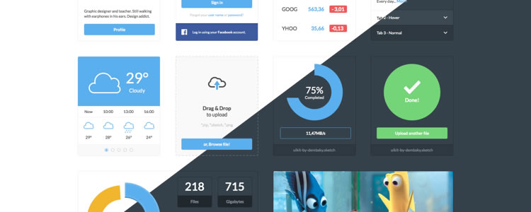 Dark and Light Ui Kit by Mateusz Dembek