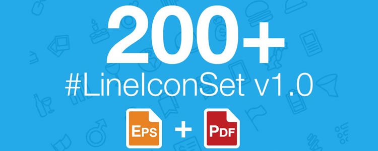 The Web and Mobile LineIconSet v1.0 200 Icons AI Resources for Designers
