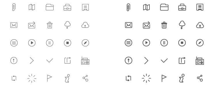 Wireframe Icons 230 Icons PSD