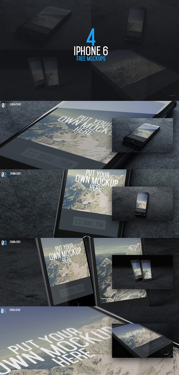 iPhone 6 Mockups PSD Template