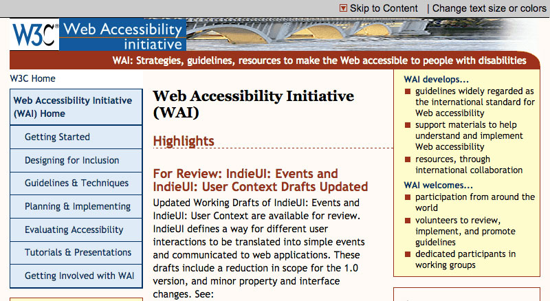 Web Accessibility Initiative