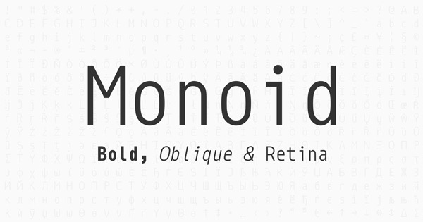 Fresh Free Font Of The Day : Monoid