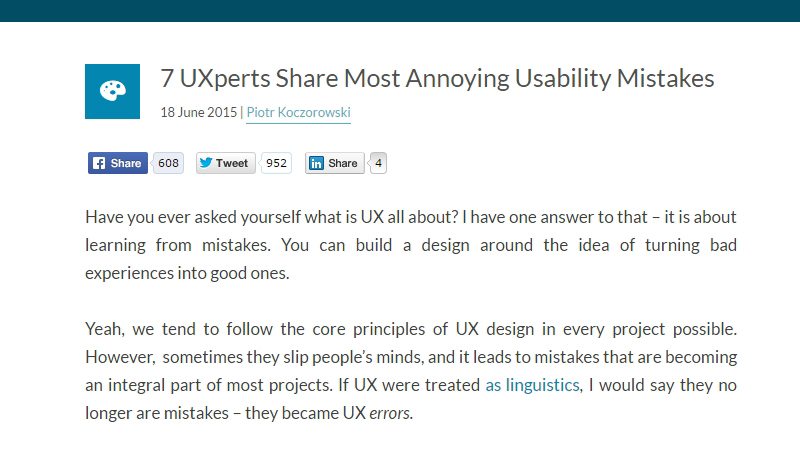 7 UXperts Share Most Annoying Usability Mistakes