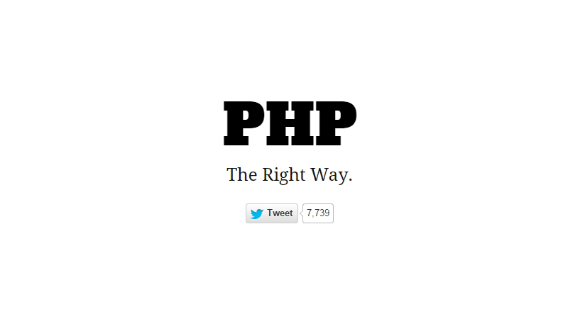 PHP: The Right Way