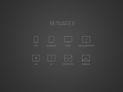 Minimal Services Icons PSD