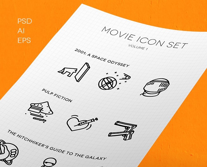 Awesome Movie Icon Set (PSD+Vector)
