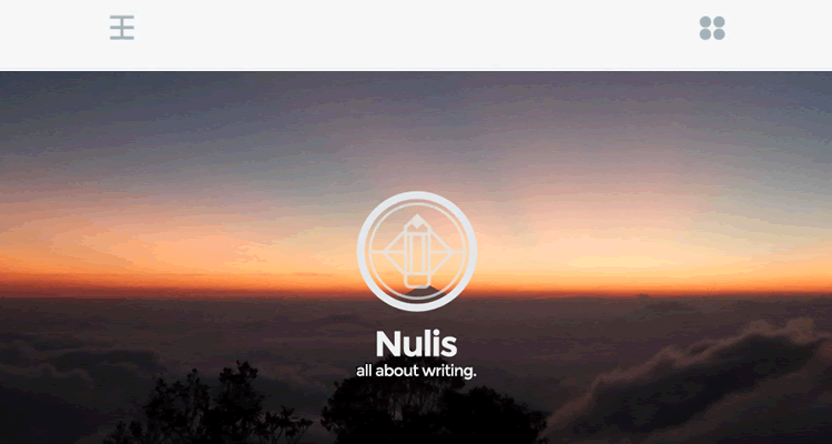 Nulis minimal single-column theme personal blogging