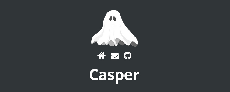 Casper, a port of Ghost's super-minimal Casper theme to WordPress