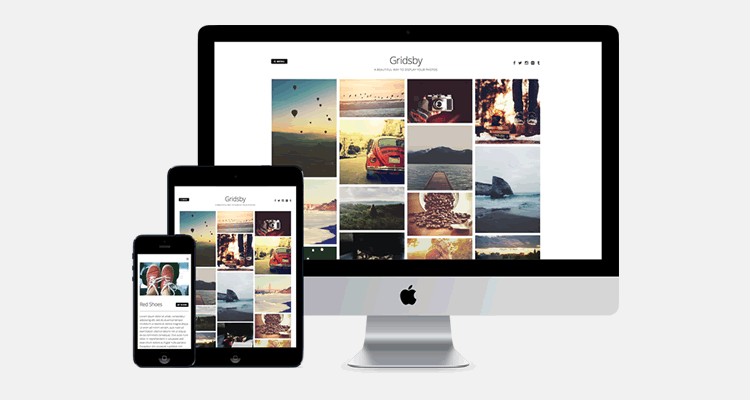 Gridsby Pinterest-style photo blogging wordpress theme creatives