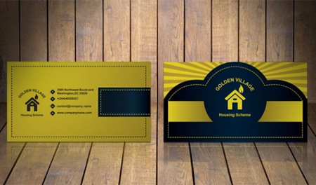 Golden-business-card-template
