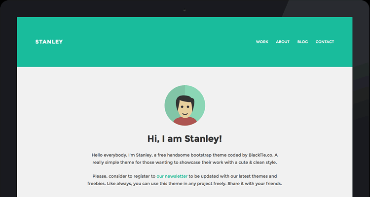 StanleyWP flat theme designer work simple beautiful