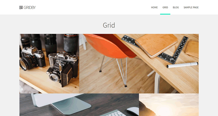 Gridby free Bootstrap WP theme creatives portfolio