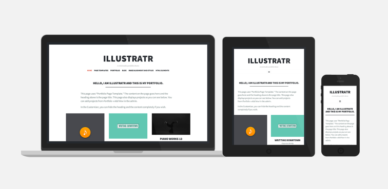 Illustratr, a super-minimalist portfolio theme