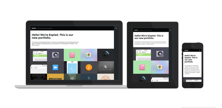 Espied, a grid-styled portfolio theme for designers and photographers