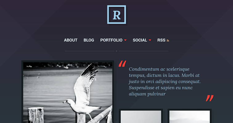 Ravel, a clean and dark theme for portfolio and professional profile sites