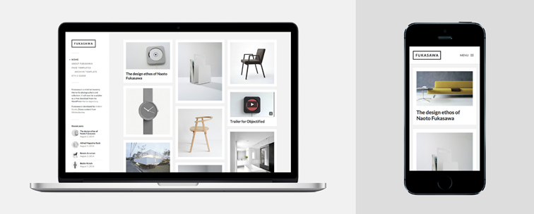 Fukasawa, a minimal masonry blog theme for photographers