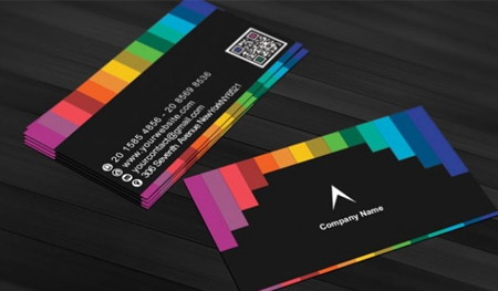 Black-business-card-with-rainbow-stripes