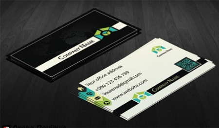 Corporate-business-card-in-black-and-white