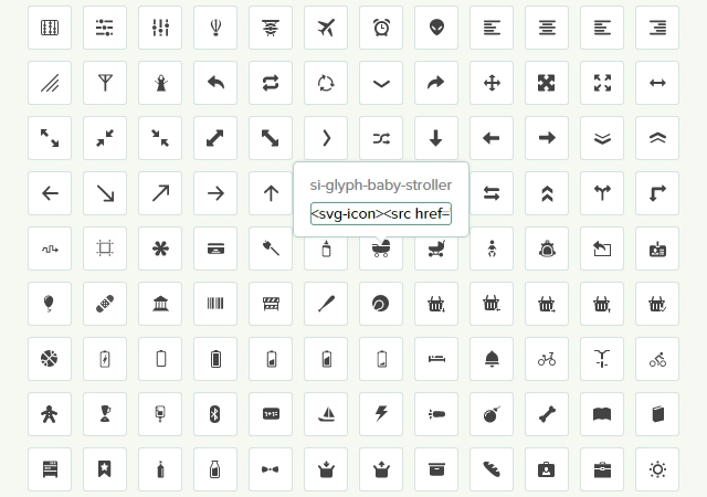 Glyph: a Semantic and Versatile SVG Icon Set
