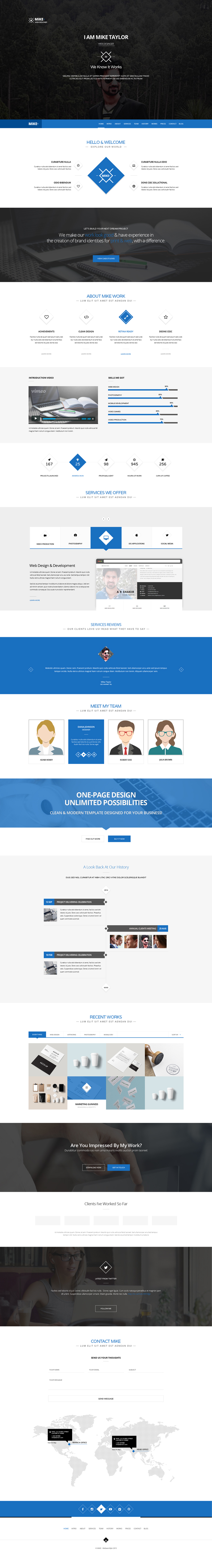 one-page psd-template