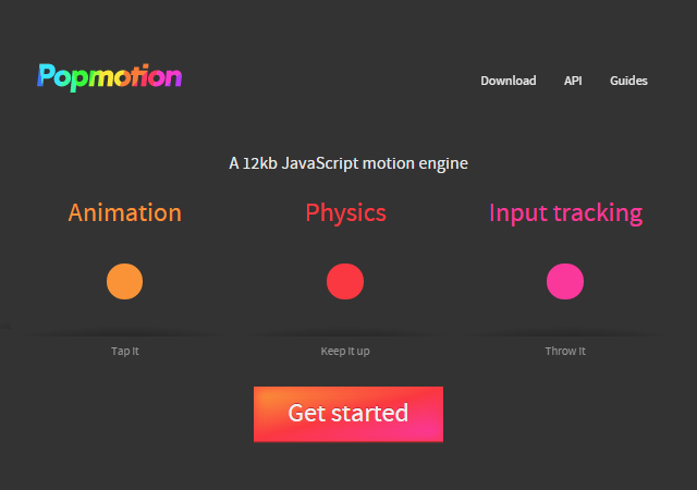 Popmotion: JavaScript Animation Library for Physics and Input Tracking