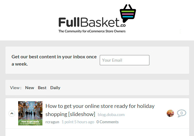 Full Basket: The Community for ECommerce Store Owners