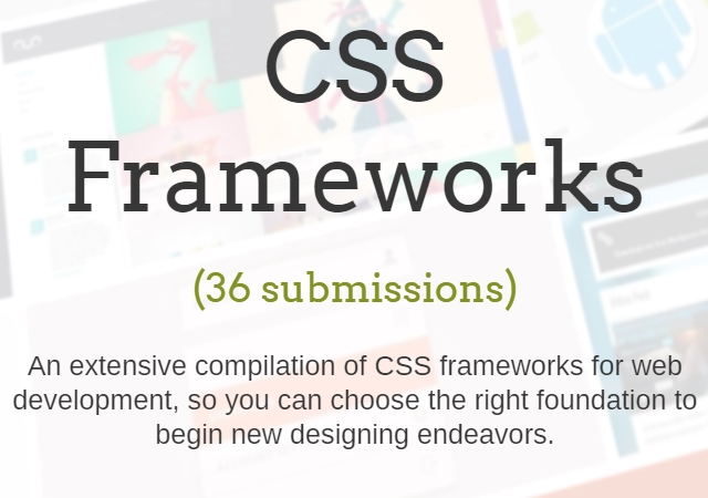 A Curated Collection of 36 CSS Frameworks