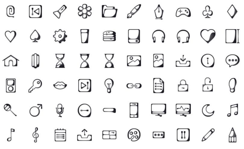 Inkallicons: Ink Line Style Vector Icons