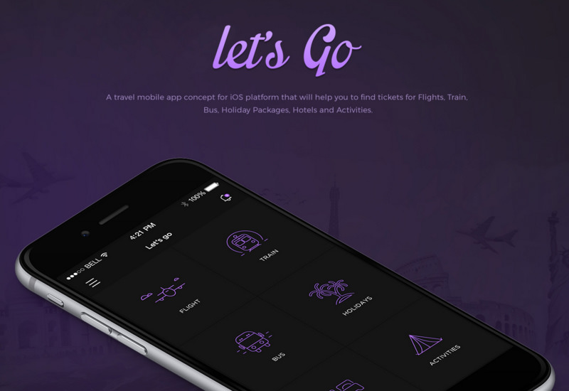 Let's Go Travel App Concept