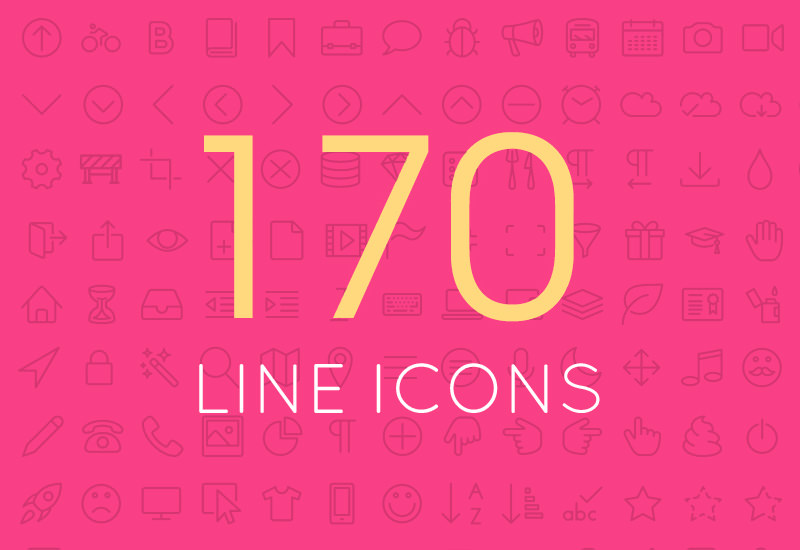 170 Miscellaneous Line Icons Set