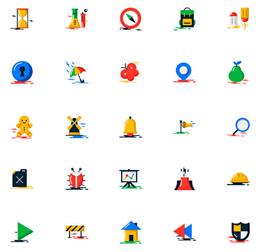 Blobs: Flat Colorful Icons Pack