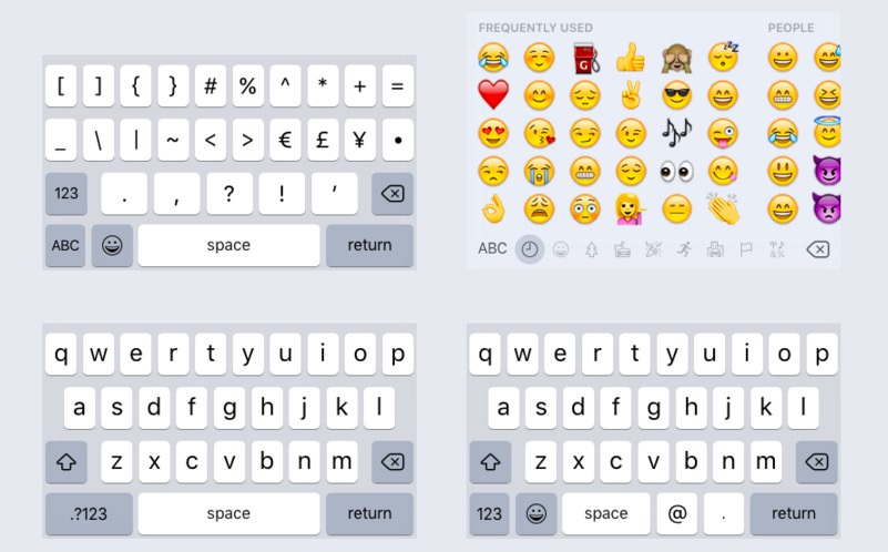 iOS 9 Sketch Keyboard Kit