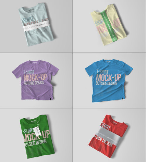 T-Shirt PSD Mockups Set