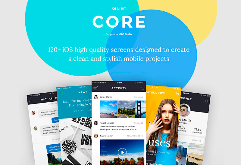 Core: Colorful iOS UI Kit